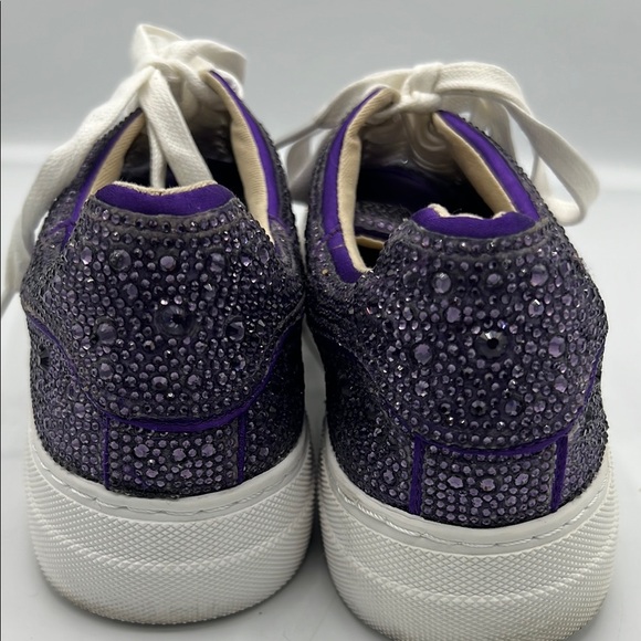 Betsey Johnson Sparkly Purple Rhinestone Sneakers - Picture 7 of 9